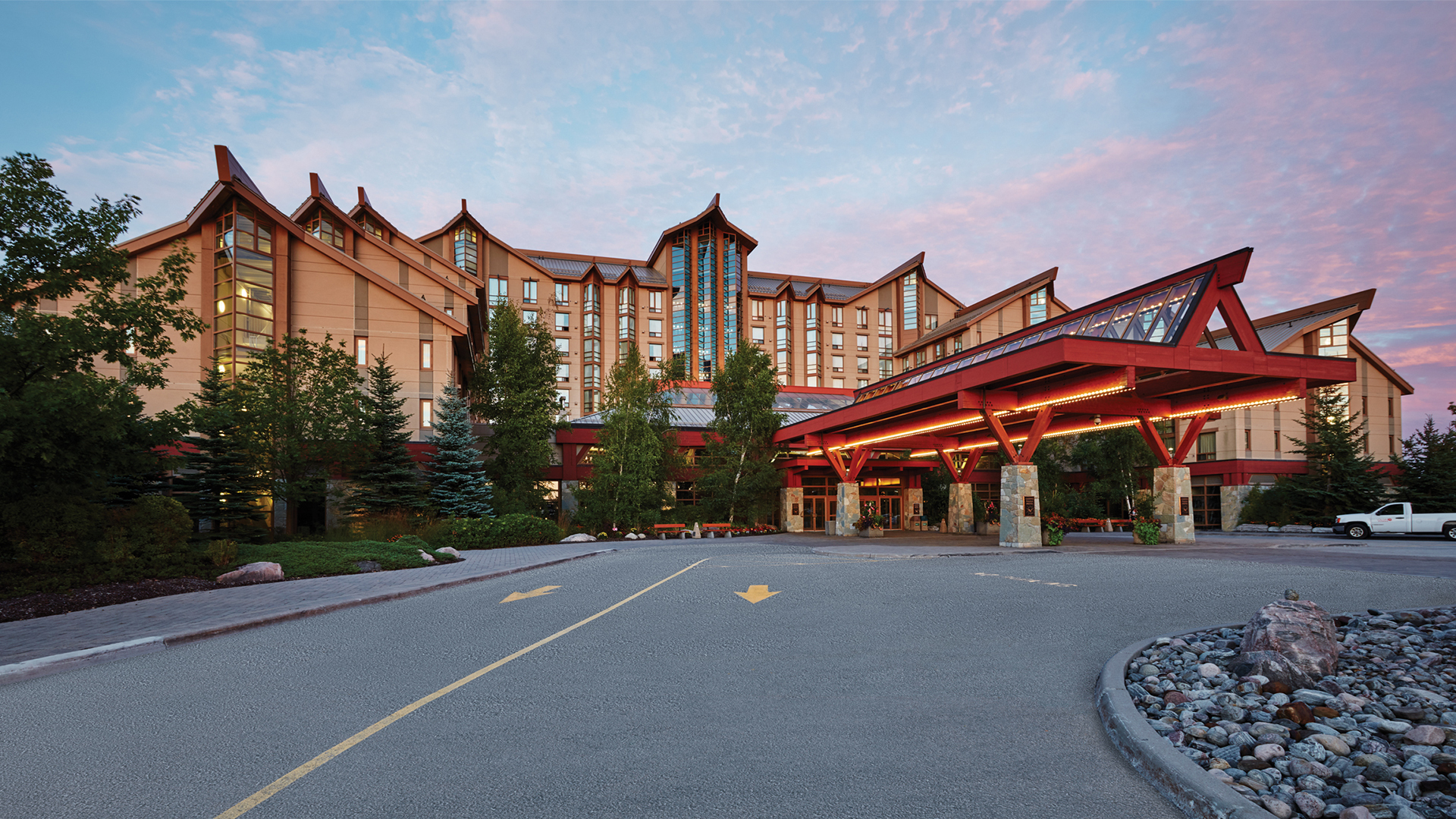 Casino Rama Resort hotel at sunset