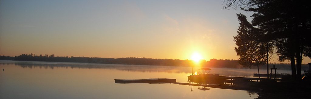Sunrise over the Orillia waterfront