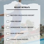 Orillia and Lake Country resort checklist