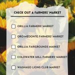 Orillia and Lake Country farmers market checklist