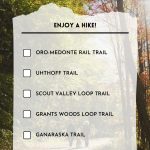 Orillia and Lake Country hiking checklist
