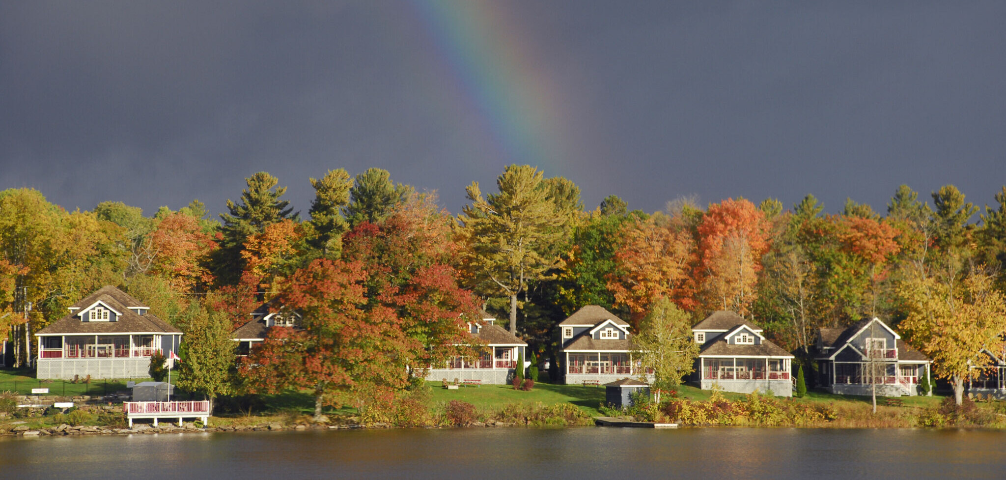 Fall Rainbow Cottages Bayview