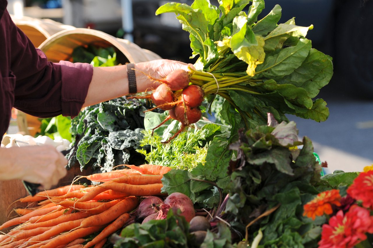 Farmers market produce