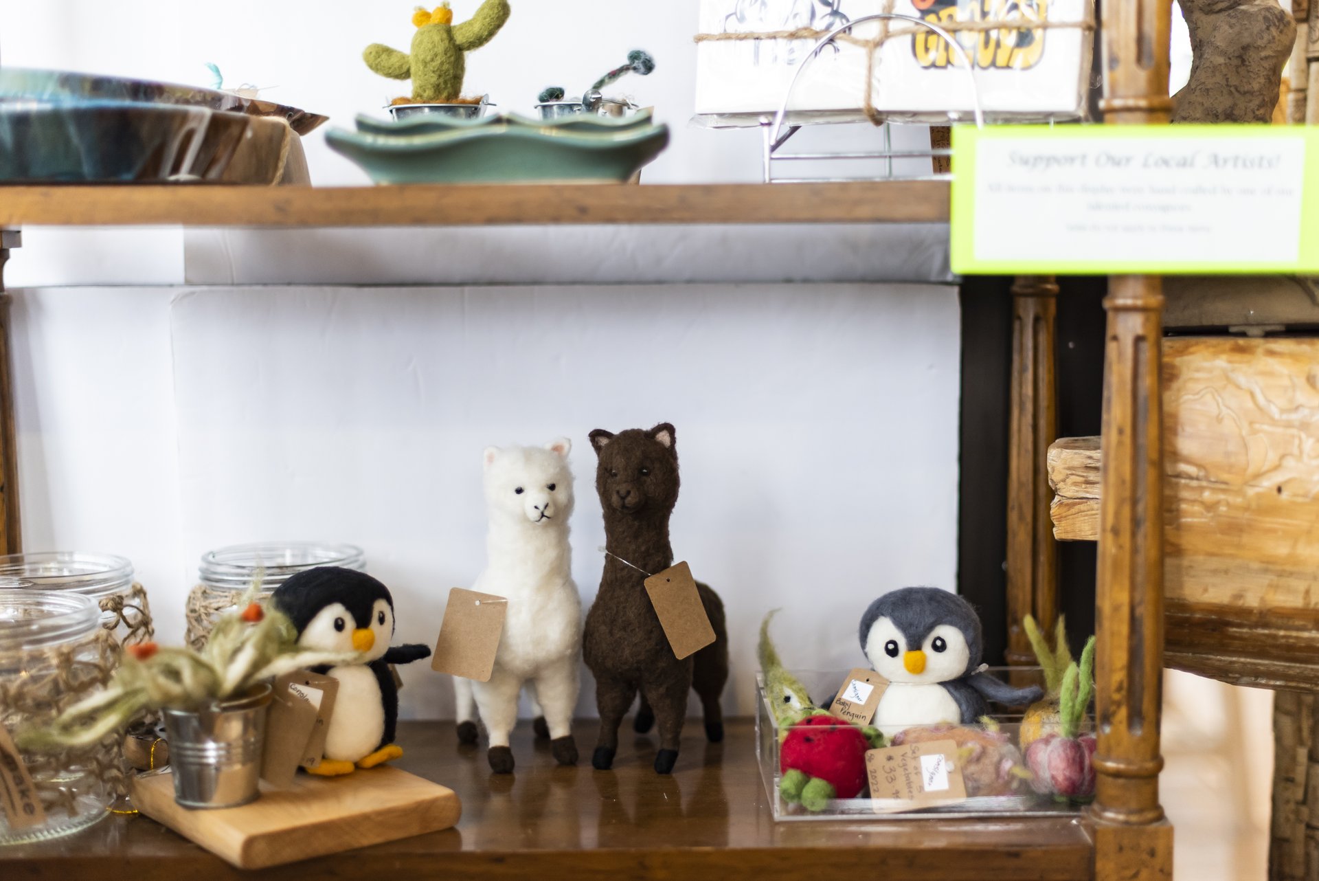 North Bound Rustic felt alpacas
