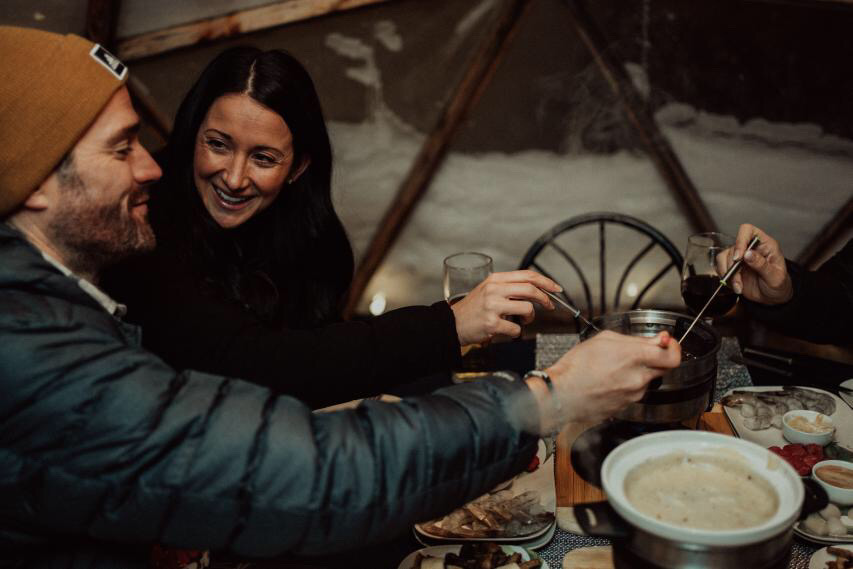 Sunken ship winter dome dining tammies