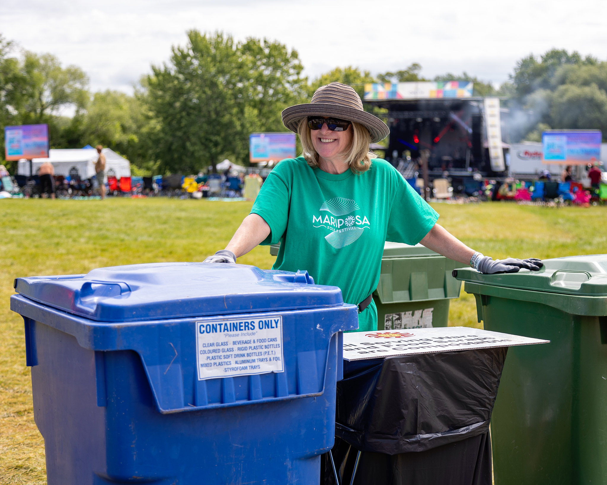 Mariposa Folk Festival compost and recycling program