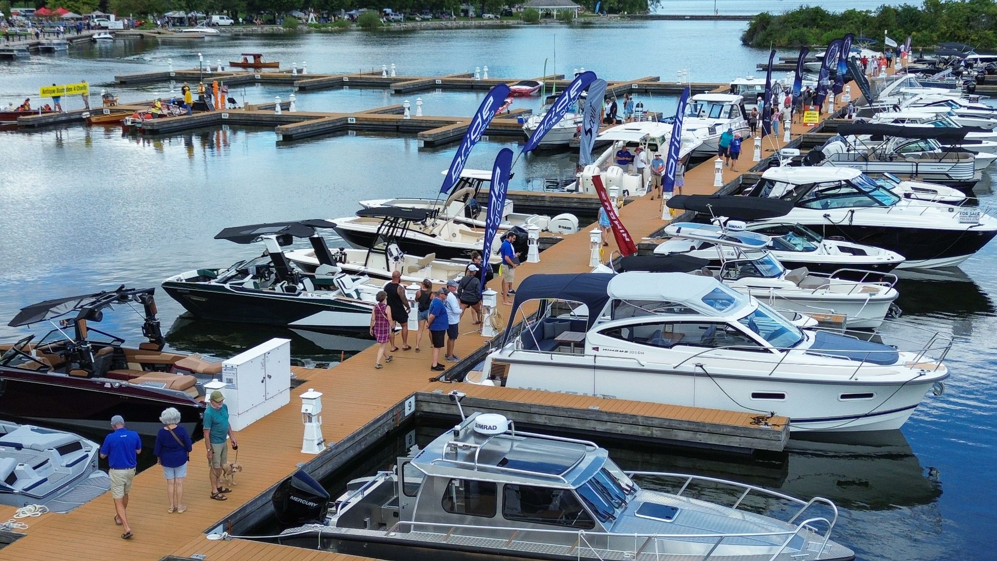 Boats docked at the Port of Orillia