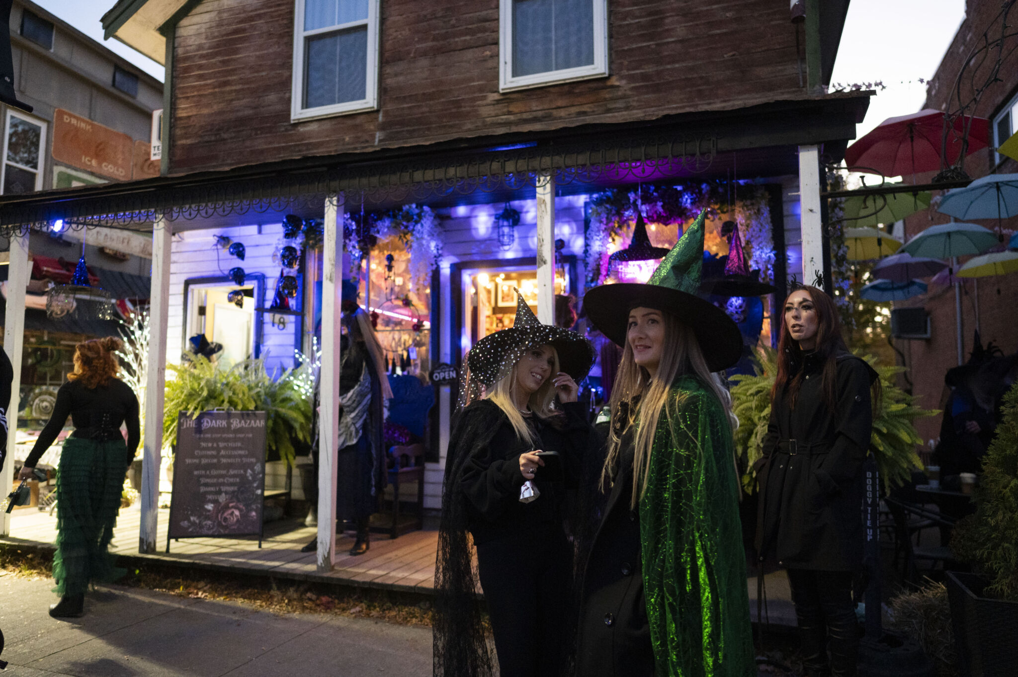 Costumed visitors at Coldwater Witches Walk