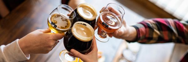 Quayles Brewery Tasting Flight Cheers